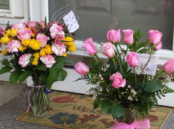My arrg. on Left, Another Florist on right