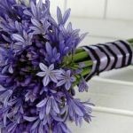 Wedding bouquet of just purple agapanthus